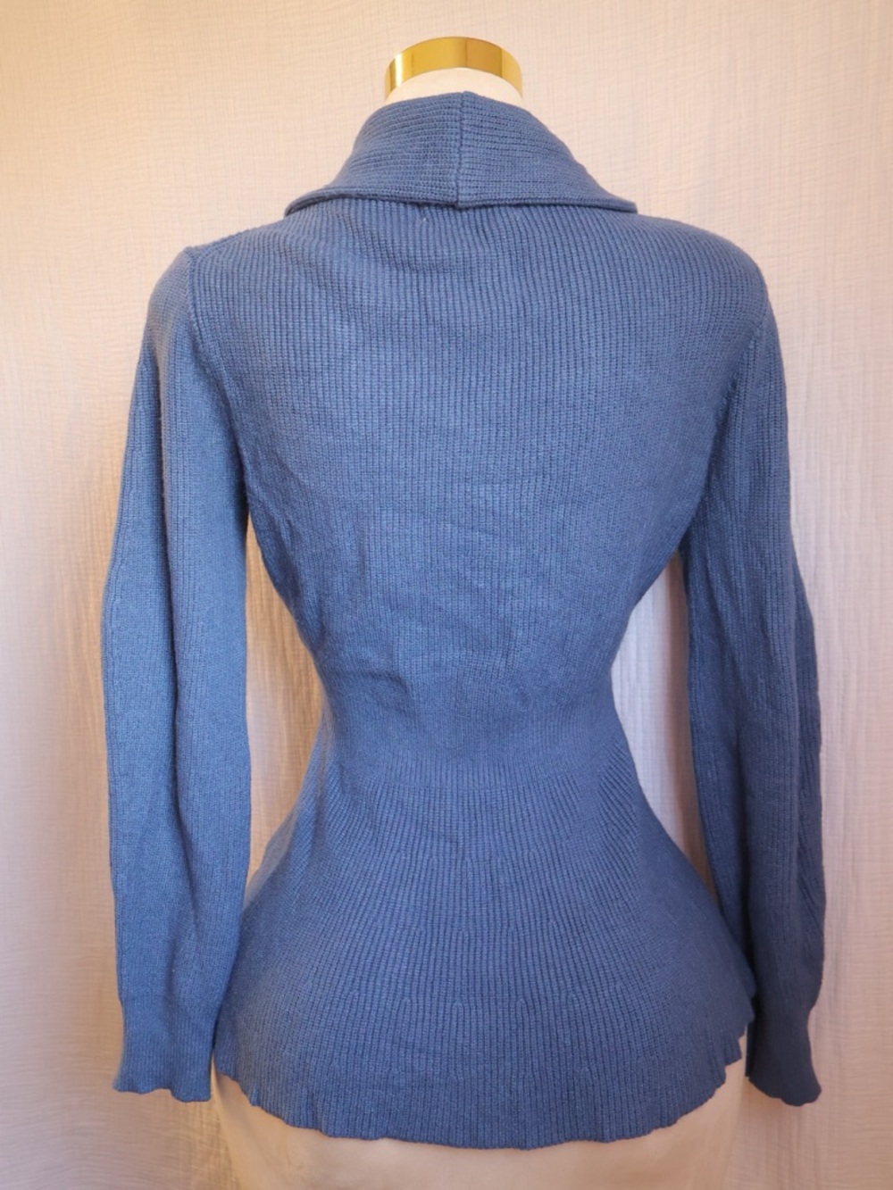 Vintage Cardigan Sweater Shawl Lapel Button Down Sweater Outwear Coat - Picture 4 of 5